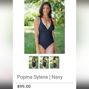 Popina Sylene Navy One Piece Swimsuit PORTLAND USA